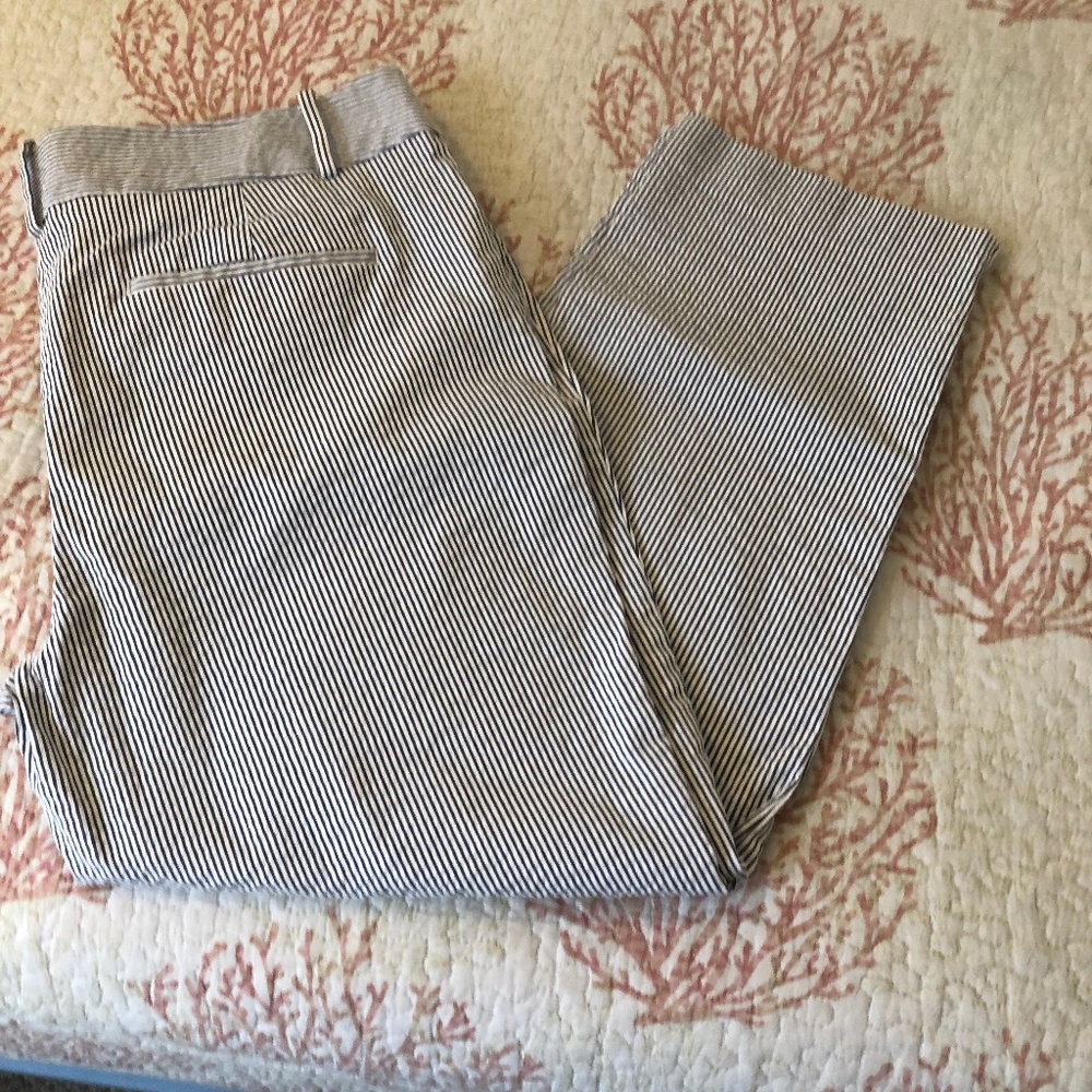 Ann Taylor Pinstripe ankle summer pants